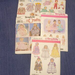 5 Simplicity Doll Patterns